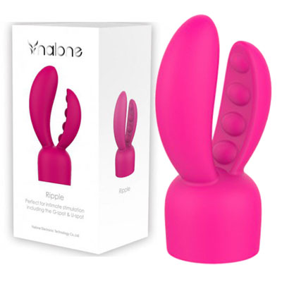 View of the Nalone Ripple Wand Massager Attachment with the obx