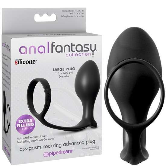 Ass-Gasm Cock Ring Advanced Plug