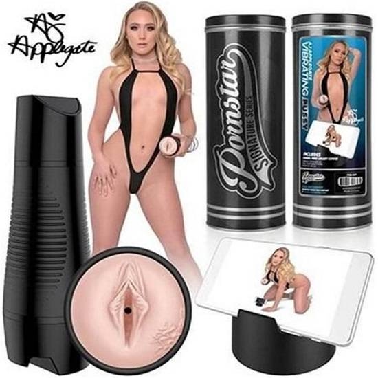 Pornstar Signature Series AJ Applegate Rechargeable Vibrating Pussy Stroker