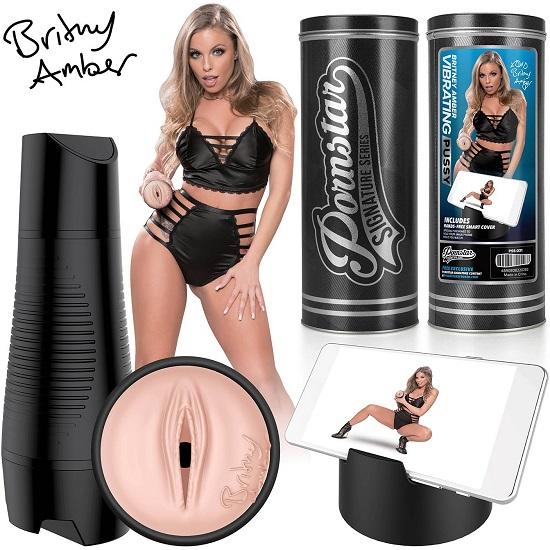 Pornstar Signature Series Britney Amber Rechargeable Vibrating Pussy Stroker