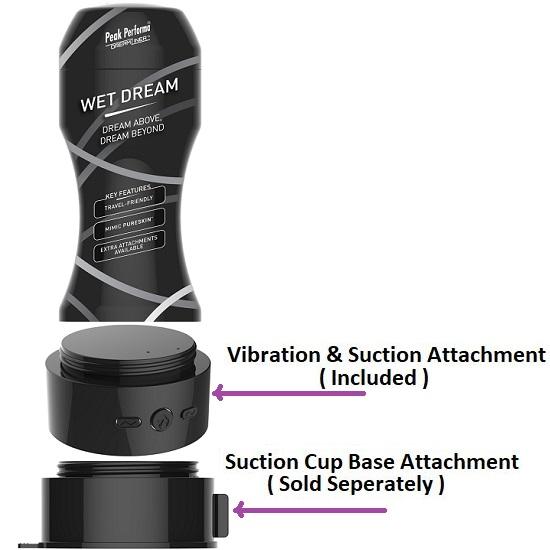 DreamLiner Wet Dream Masturbator with Suction & Vibration Attachment
