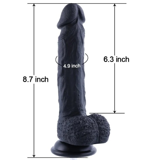 HiSmith KlicLok 8.7 Inch Black Dildo
