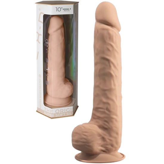 SilexD 10 Inch Dual Density Silicone Dildo With Balls Size