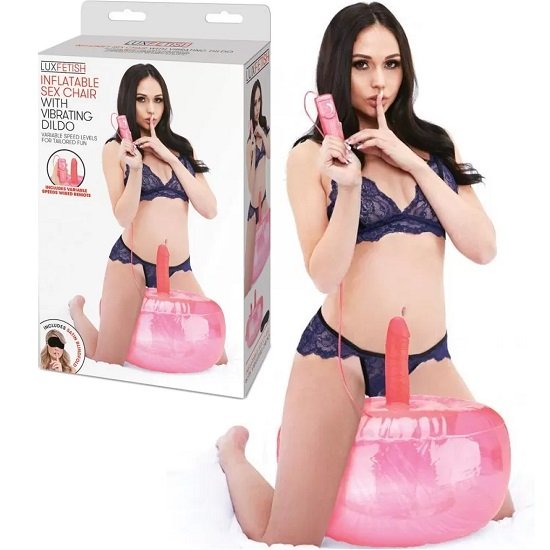 Lux Fetish Inflatable Sex Chair With Vibrating Dildo
