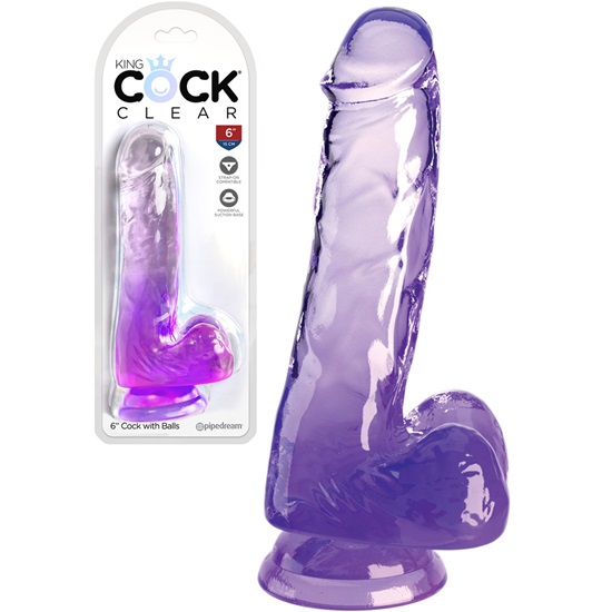 King Cock Clear 6 Inch Dildo With Balls