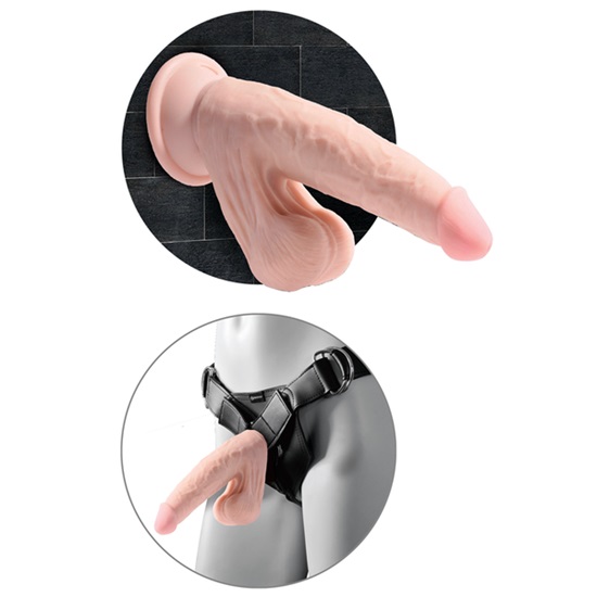 King Cock Plus 9 Inch Triple Density Dildo With Swinging Balls