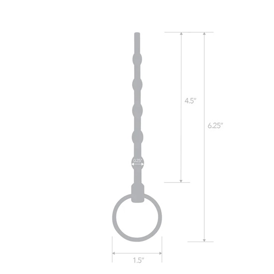 Blue Line 4.5″ Stainless Steel Beaded Urethral Sound