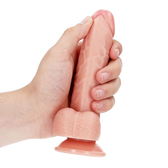 RealRock 6 Inch Curved Dildo With Balls