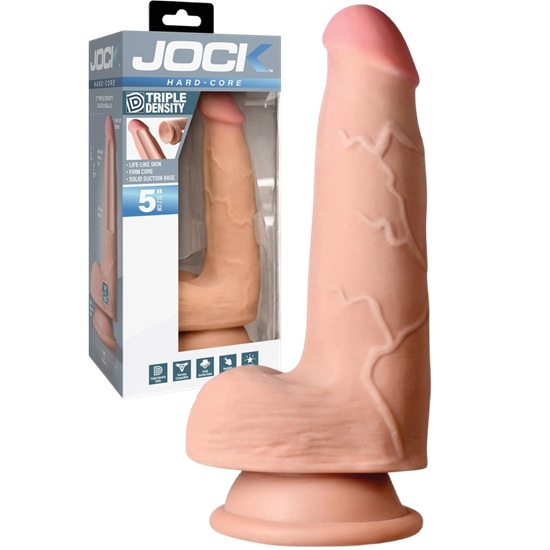 Jock Hard-Core 5″ Triple Density Dildo With Balls