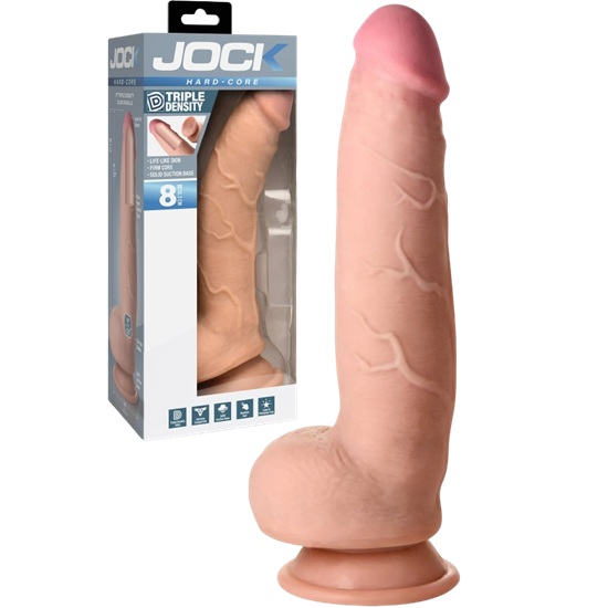 Jock Hard-Core 8″ Triple Density Dildo With Balls
