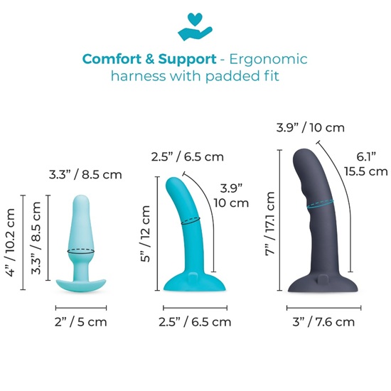 B-Vibe Strap-It-On Anal Training Kit